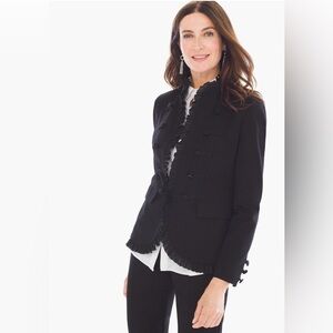 Chico’s Novelty Trim Ponte‎ Military Jacket